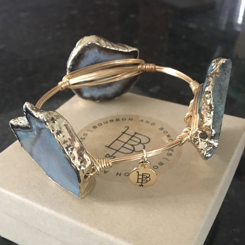 Indigo Geode Bourbon and Boweties Bracelet NIB